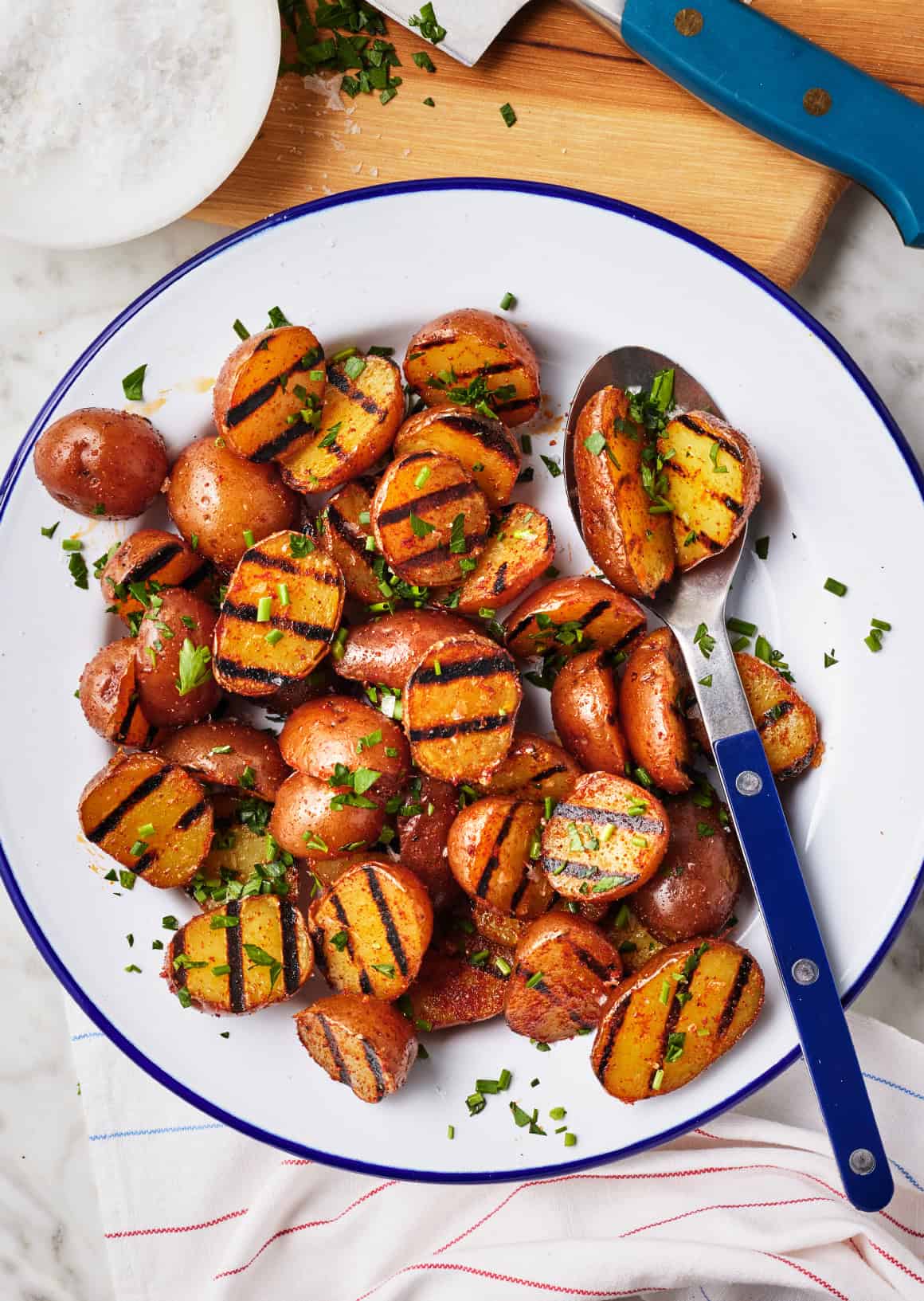 Grilled potatoes
